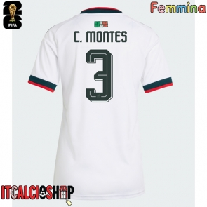Messico Cesar Montes #3 Seconda Maglia Femmina Mondiali 2026 Manica Corta